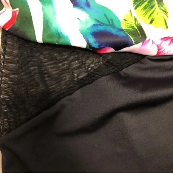 NEW - SWIMSUITS FOR ALL - Pink Floral One Shoulder One Piece Swimsuit - Size 26 - Picture 6 of 11